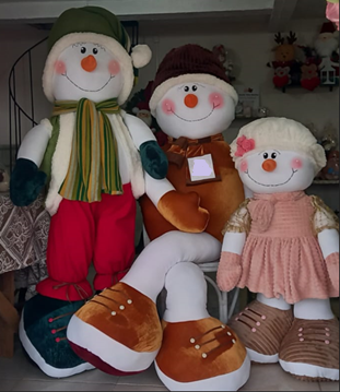 Familia Bonecos de Neve