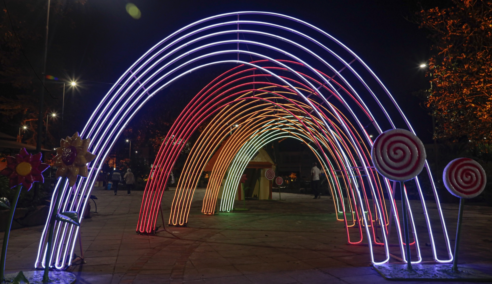 Portal Neon  5 arcos