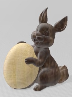 Coelho com ovo chocolate